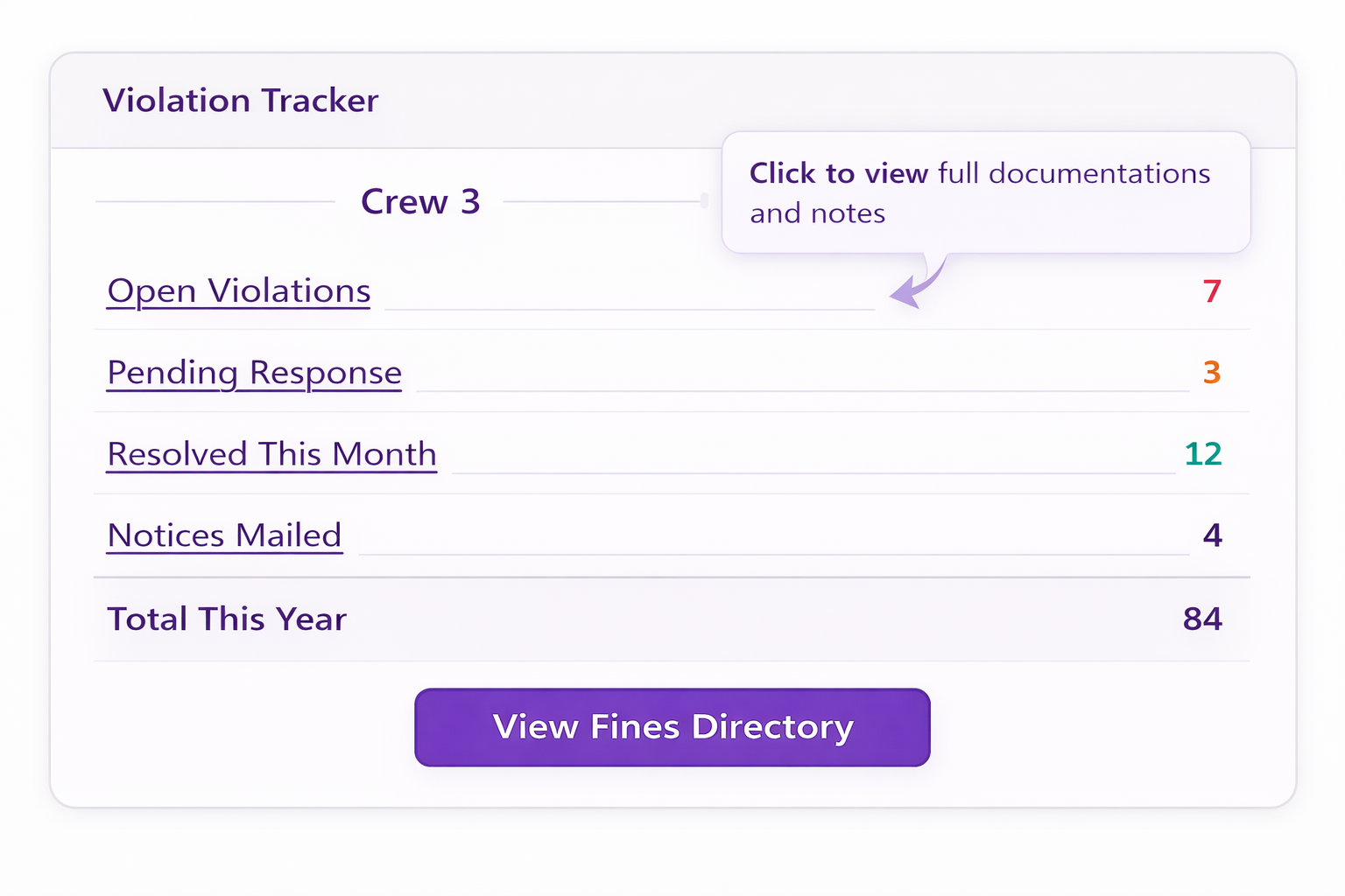Violation Track